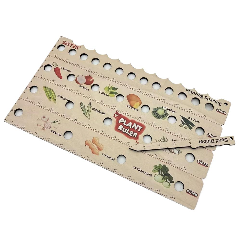 Линейка для посадки семян с отверстиями Портативная садовая линейка с ямкорезом Durable H