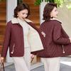Winter Cotton-padded Mother's New Lapel Versatile and Light Women's Velvet Padded Jacket