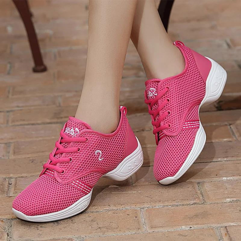 Women Breathable Soft Dance Shoes Lightweight Outdoor Training Casual Sneakers Ladies Sports Modern Jazz Practice Shoes