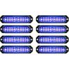 ASPL 8Pcs Sync Feature Ultra Slim 12-LED Surface Mount Flashing Strobe Lights For Truck Car Vehicle LED Mini Grille Light Head Emergency Beacon