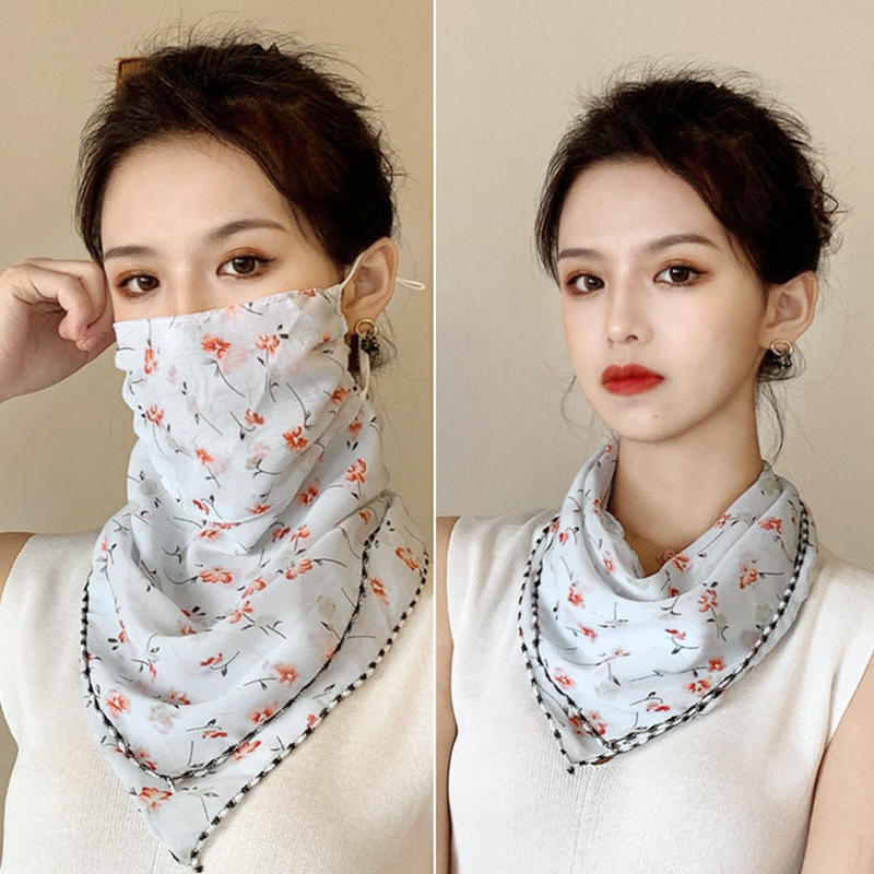 Scarf For Women Sun UV Protection Hiking Neck Scarf Outdoor Triangular Scarf Sunscreen Veil Ice Silk Mask Face Cover