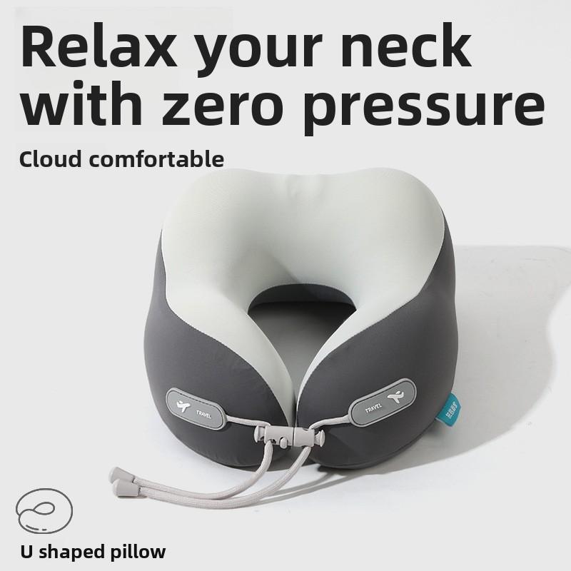 1pc Cool U-shaped Pillow Memory Foam Neck Pillow Portable and Storage Travel Neck Pillow Essential Travel Pillow for Trips