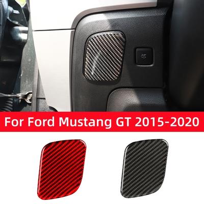 Для Ford Mustang GT 2015-2021 из углеродного волокна, основной ящик для хранения водителя, декоративная крышка, наклейка, аксессуары для салона автомобиля