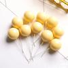 10Pcs Cake Topper Gold Silver Ball Happy Birthday Cake Topper DIY Cupcake Flag Wedding Decor Christmas Ball Birthday Decoration