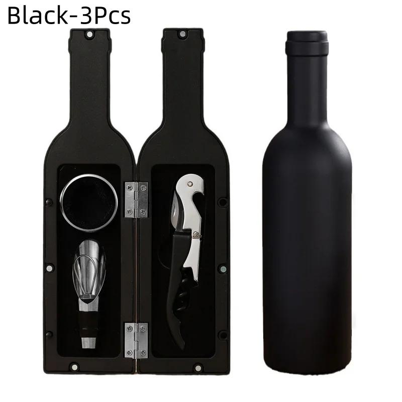 Набор из 3/5 шт. открывалок для бутылок из нержавеющей стали, многоцелевой штопор, пробка для бутылок, резак для фольги, кухонные принадлежности в форме бутылки