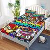 Музыка Цвет Граффити Танцор Узор Лист Трехкомпонентное Постельное Белье с Цифровой Печатью Дети Взрослый