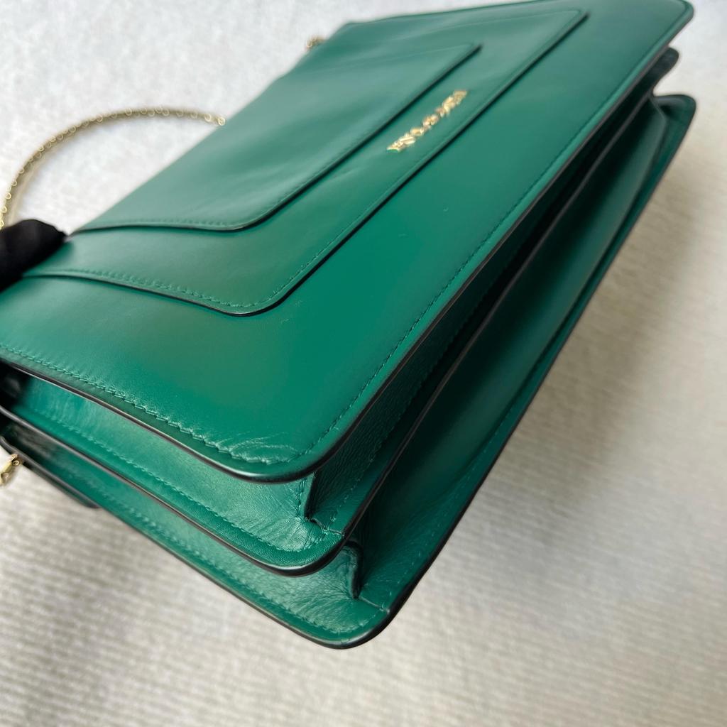 [Pre-Owned] Serpenti Forever Enamel Buckle Leather Snake Head Chain Shoulder Bag - Very Good #1CSJYTX