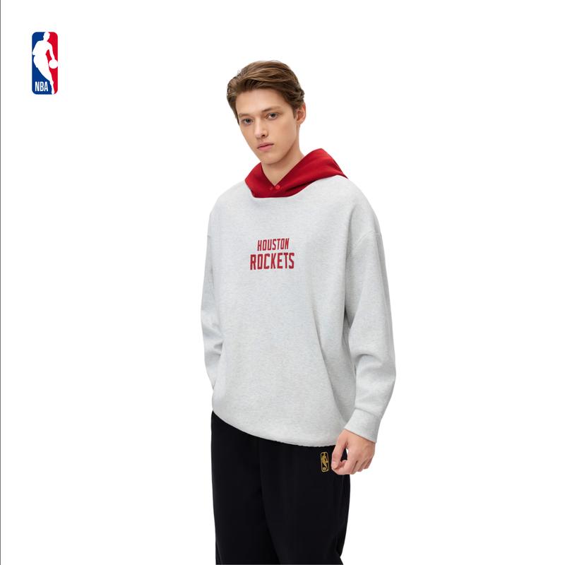 Официальный ретро худи-пуловер NBA с цветовыми блоками