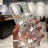 Чехлы для мобильных телефонов iPhone 11 13 15 Pro Max 12 14 Pro Max Чехол для iPhone 16 15 Plus 13 Pro 12 Матовая текстура с рисунком в виде мультяшных цветов