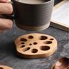 Dining Decor Wooden Coasters Anti-scald Mat Lotus Root Slice Wood Pads Coffee Mug Pad Tea Cup Mats