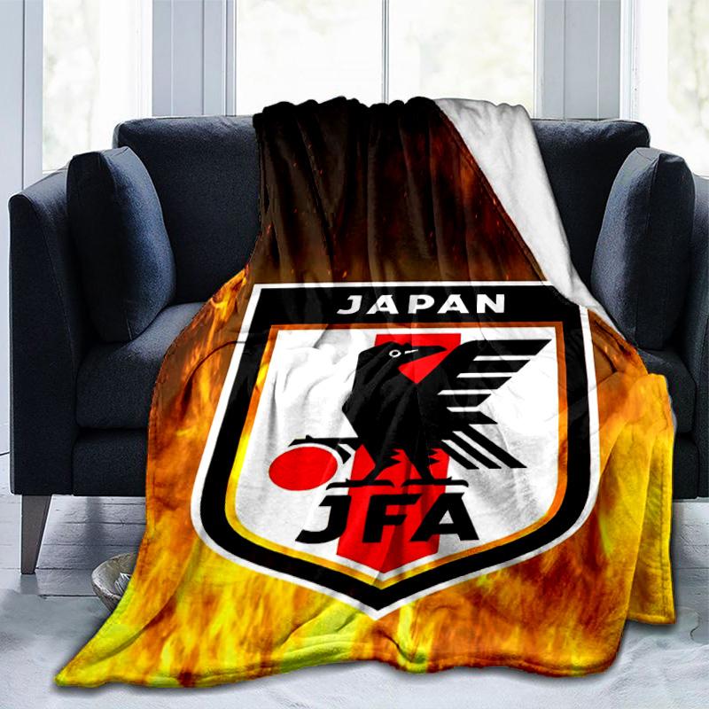 Japan Football Association Emblem Blanket Suitable for Sofas, Beds, Offices, And Camping - Perfect Gift for Halloween Christmas