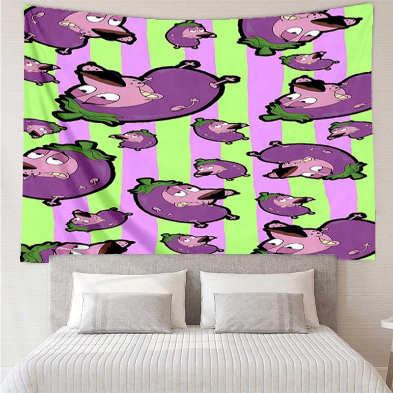 Courage the Cowardly Dog1 Tapestry for Bedroom Aesthetic Classroom Tapestries Wall Hanging for Living Room Dorm Office,Ideal Creative Gift