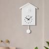 Accurate Bird House Clock House Shape Wall Art Modern Design Cuckoo Chime  Garden