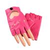 Solid Color Y2k Leather Gloves Harajuku Half Finger Mittens Women Leather Gloves  Motorcyclist