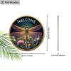 Garden Decoration, Wooden Hanging Decorative Signs, Dragonfly Patterns, 2D Graphic Products, Housewarming Gifts for Friends