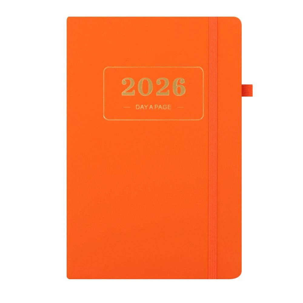PU Leather 2026 Daily Planner 2026.1.1-2026.12.31 Calendar Book Portable Agenda Notepad  Office
