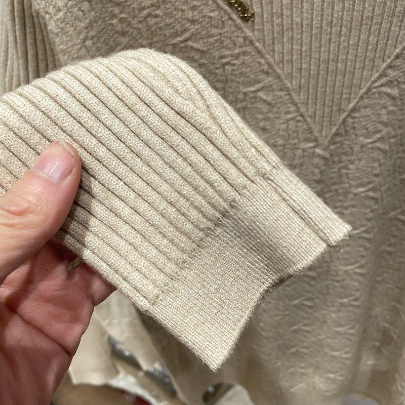 Свободный свитер женский с полувысоким воротником, теплый свитер женский, осенне-зимний вязаный свитер, базовый пуловер