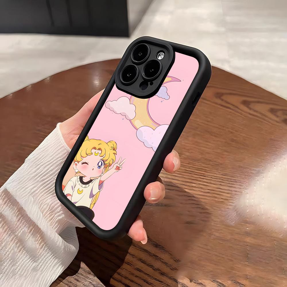 Cartoon S-Sailor Moons Phone Case For IPhone 17 Pro Max 15 Pro 16 14 Plus 12 13 Mini 11 Pro Shockproof Soft Cover