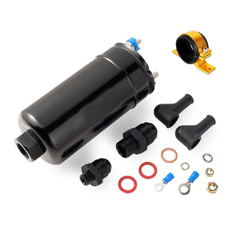 New EFI 380LH 1000HP Fuel Pump + Blue/ Black/ Red/ Yellow/ Purple/ Silver Bracket E85 Compliant Bosch 044 style
