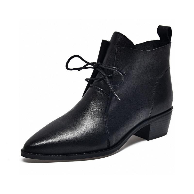 Короткие сапоги Кожаные сапоги Ботильоны