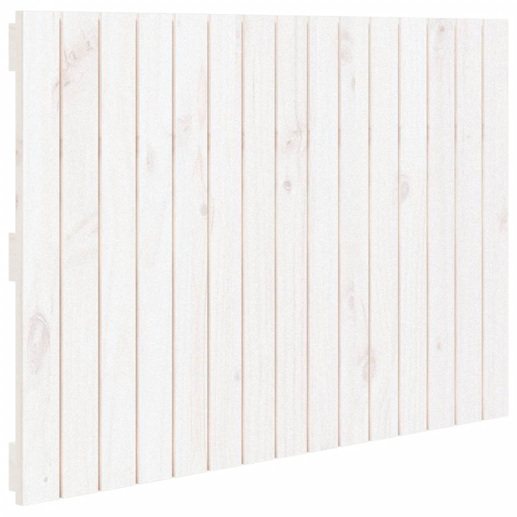 Vidaxl Wezgłowie Łóżka, Białe, 95,5X3X60 Cm, Lite Drewno Sosnowe