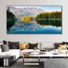 Пейзаж с озером, лесной водопад, холст, живопись, постеры с природой и принты, настенные художественные фотографии, домашний декор для гостиной, без рамки