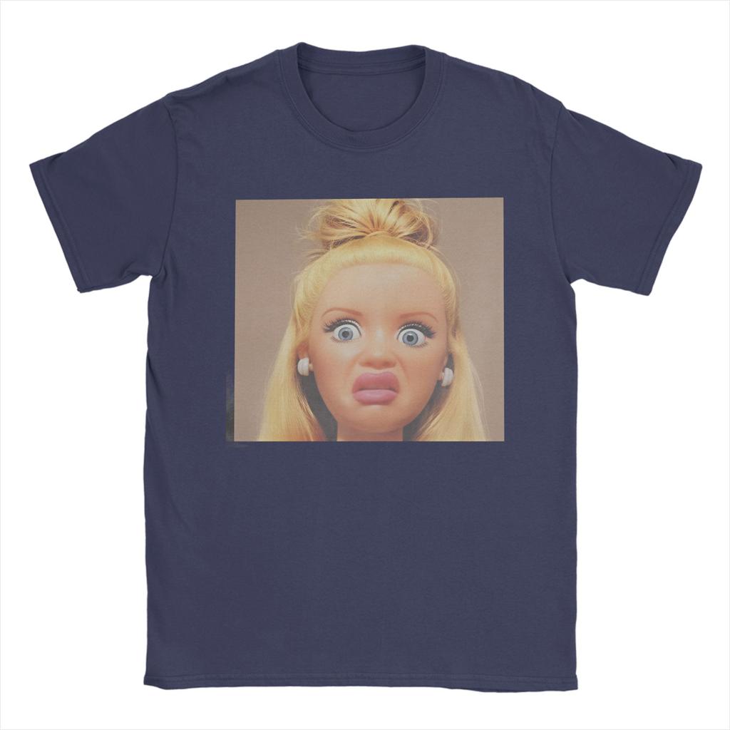 Funny Doll Print Pure Cotton T Shirt For Couple Summer Y2K Basic TShirts ONeck Trending Tee Shirt Oversized Design Tops