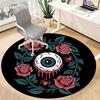 1pc Eyeball Roses Carpet, Round Non Slip Durable Large Size Office Carpet, Suitable for Office
