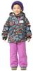[Onyon] Ski Wear RES57001 Kids Snowsuit BLK X PRP 100