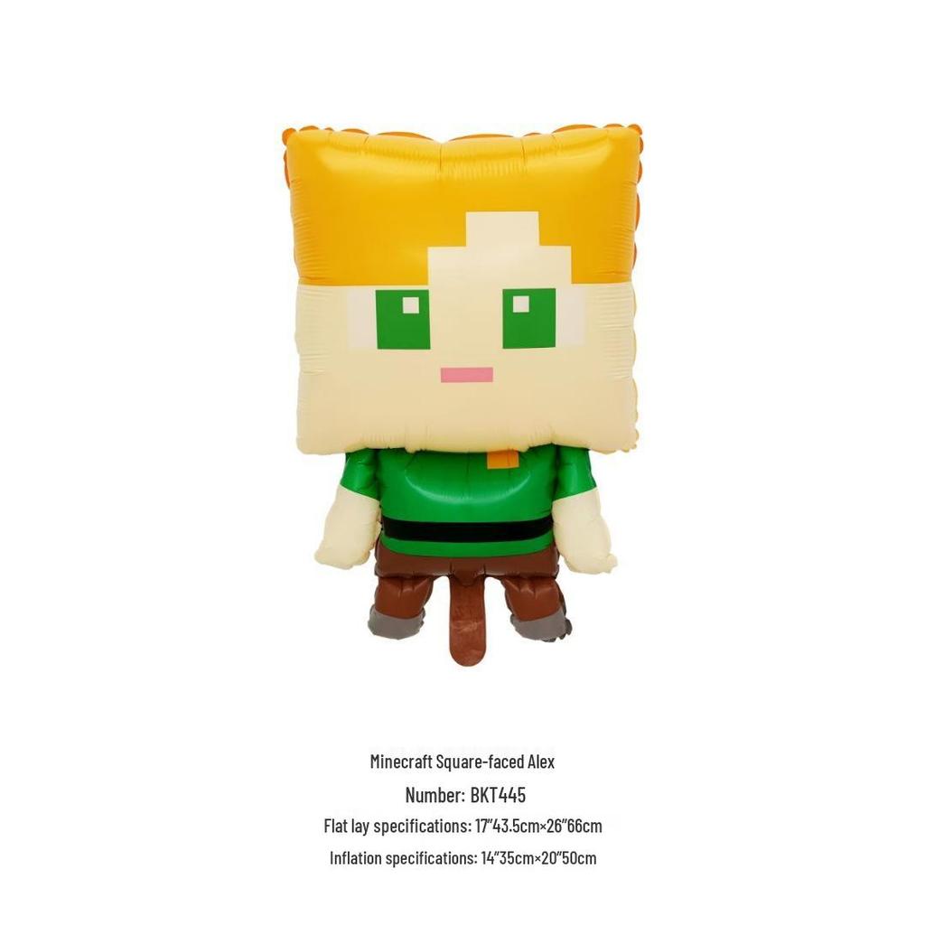 Шары и флажки для вечеринки в стиле Pixel Creeper и Roblox