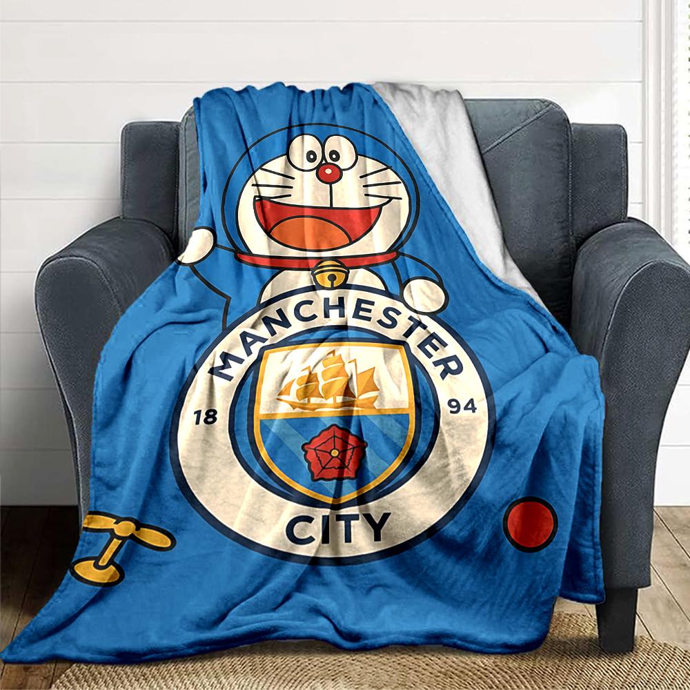 Manchester City Crests Blankets Flannel Printed Breathable Warm Throw Blanket for Home Office Bedspreads 0708a21