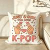 Trend ii llove kkpop Cushion Cover Pillow Case Antidustmite Pillowcase Silky Short Plush Sofa Cushion Cover hot
