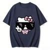 2026 Summer New Arrival Cool Kitty Sunglasses Print Couple T Shirts Casual Loose Family Matching Outfits Parentchild Tees Tops