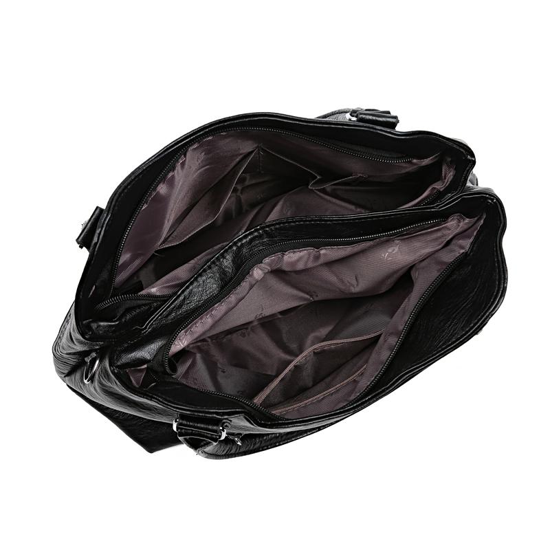 Женская сумка через плечо, большая вместительная мягкая кожаная сумка через плечо, сумка для матери