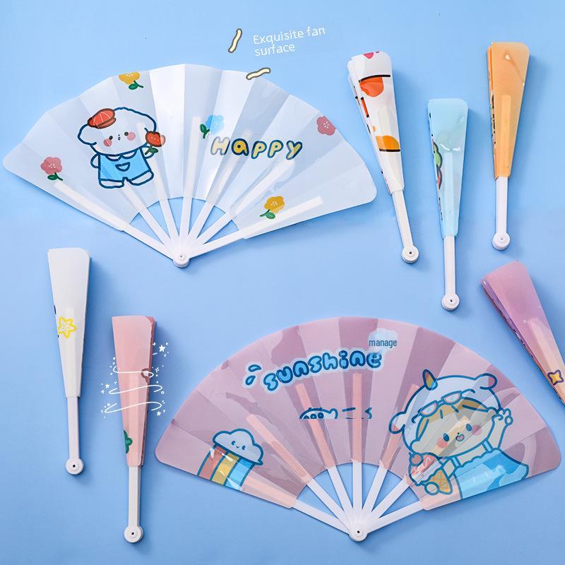Portable Cute Cartoon Folding Fan - Handheld and Compact for Summer