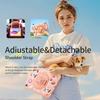 For iPad (2025)/10.9 (2022) Case with Shoulder Strap Kickstand Cute Dog PC+Silicone+TPU Tablet Cover