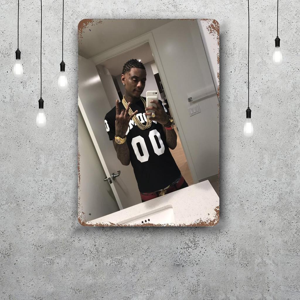 Декоративный плакат Soulja Boy Винтажная жестяная табличка Металлическая табличка Декоративная табличка для паба Бара Мужской комнаты Клуба Настенное украшение