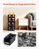 Plastic Stackable Storage Bins, 27.6 x 14 x 13 cm (8 Pack), Plastic Containers for Organizing and Storage Bins for Closet, Garage, Small Parts, Office