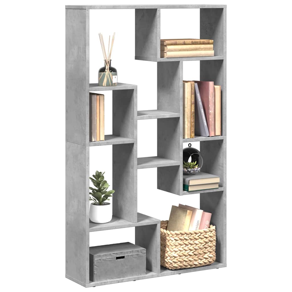 Bookshelf Concrete Grey 72 x 20 x 120.5 cm Engineered Wood
