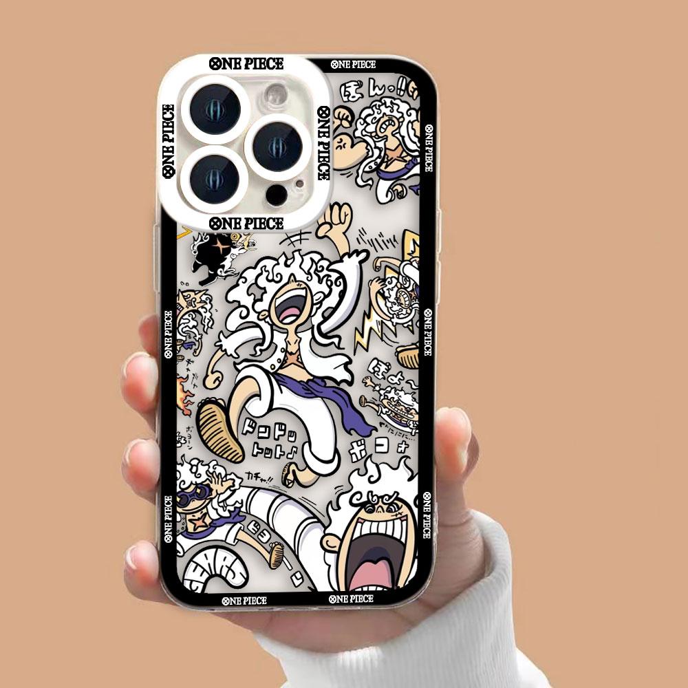 One P-Piece Gear 5 Luffy Zoro Clear Phone Case For Samsung Galaxy S26 S25 S24 S23 S22 S21 S20 FE PLUS ULTRA EDGE TPU Case Shell