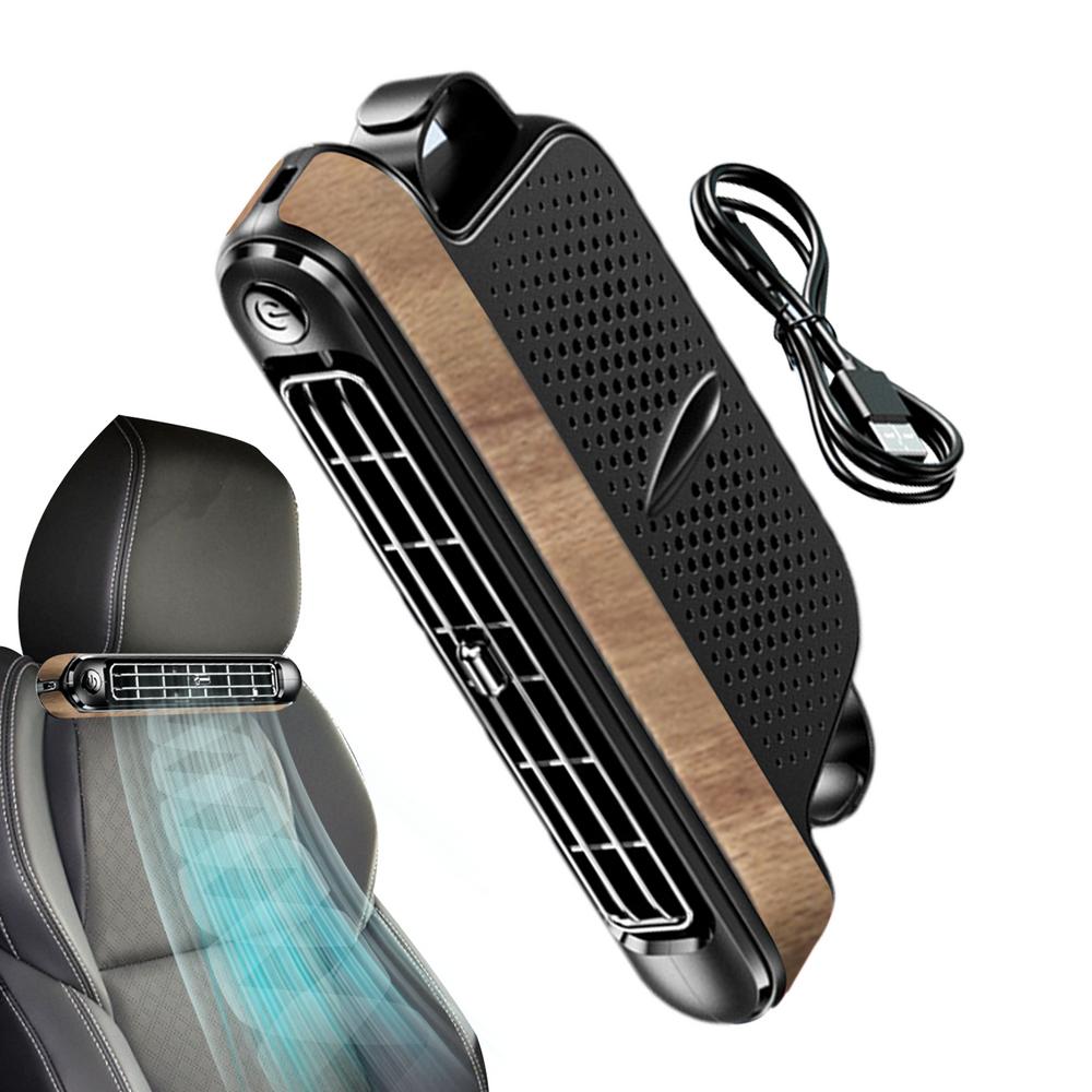 Вентилятор охлаждения переднего сиденья с питанием от USB, безлопастной вентилятор для подголовника автомобиля, 3 скорости, регулируемый, мощный вентилятор для салона автомобиля, подходит для автомобиля