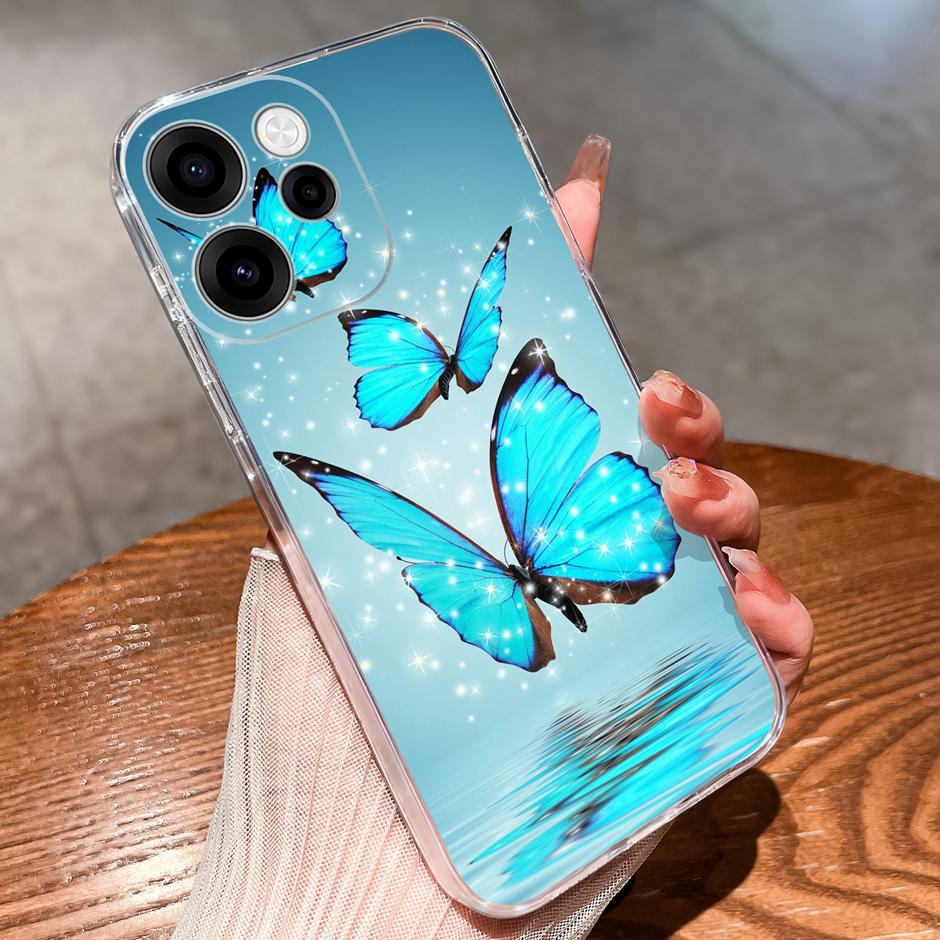 Чехлы Для OPPO Reno15 15F 15Pro Милая Девочка Сердце Любви Легкий Простота Мягкий Прозрачный Корпус Для Reno 15F 15 Pro Capa