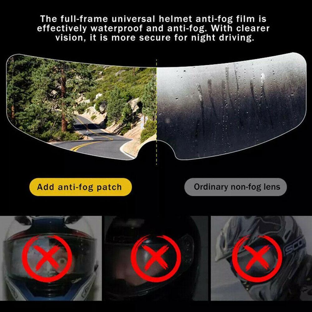 6 Type Helmet Clear Anti-Fog Patch Film Universal Lens Film For Motorcycle Visor Fog Resistant Racing Accessories