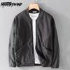 Весенне-осенние новые куртки для мужчин, уличная одежда, повседневное свободное пальто, бейсбольная куртка с воротником-стойкой на молнии, модная мужская одежда