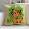 Cool MMUZIK TIGERS Cushion Cover Breathable and skinfriendly linen pillowcase square removable and washable cushion