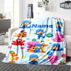 Custom Name Pocoyo Theme Printed Blanket Perfect For Couch Bed Travel Outdoor Use Machine Washable Cozy Durable