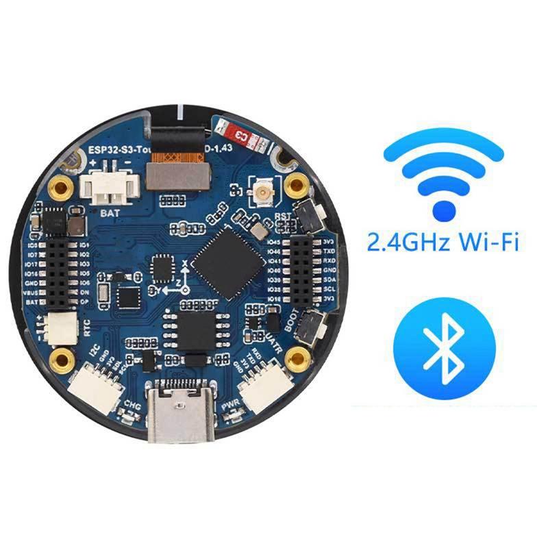 Плата разработки ESP32 S3 с 1,43-дюймовым AMOLED-дисплеем, сенсорным экраном, портом SD / 6-осевым датчиком QMI8658C для Arduino LVGL A