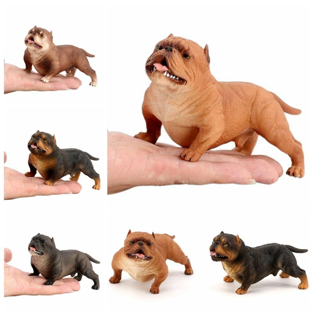 Educational Simulation Bulldog Ornaments Pitbull Figurine Garden Decor Bulldog Model Collection