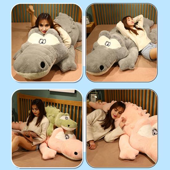 Гигантская плюшевая игрушка-крокодил 120/150/200 см, очень длинная подушка-крокодил, пушистое мягкое чучело животного, большая обнимательная подушка для тела для детей и взрослых