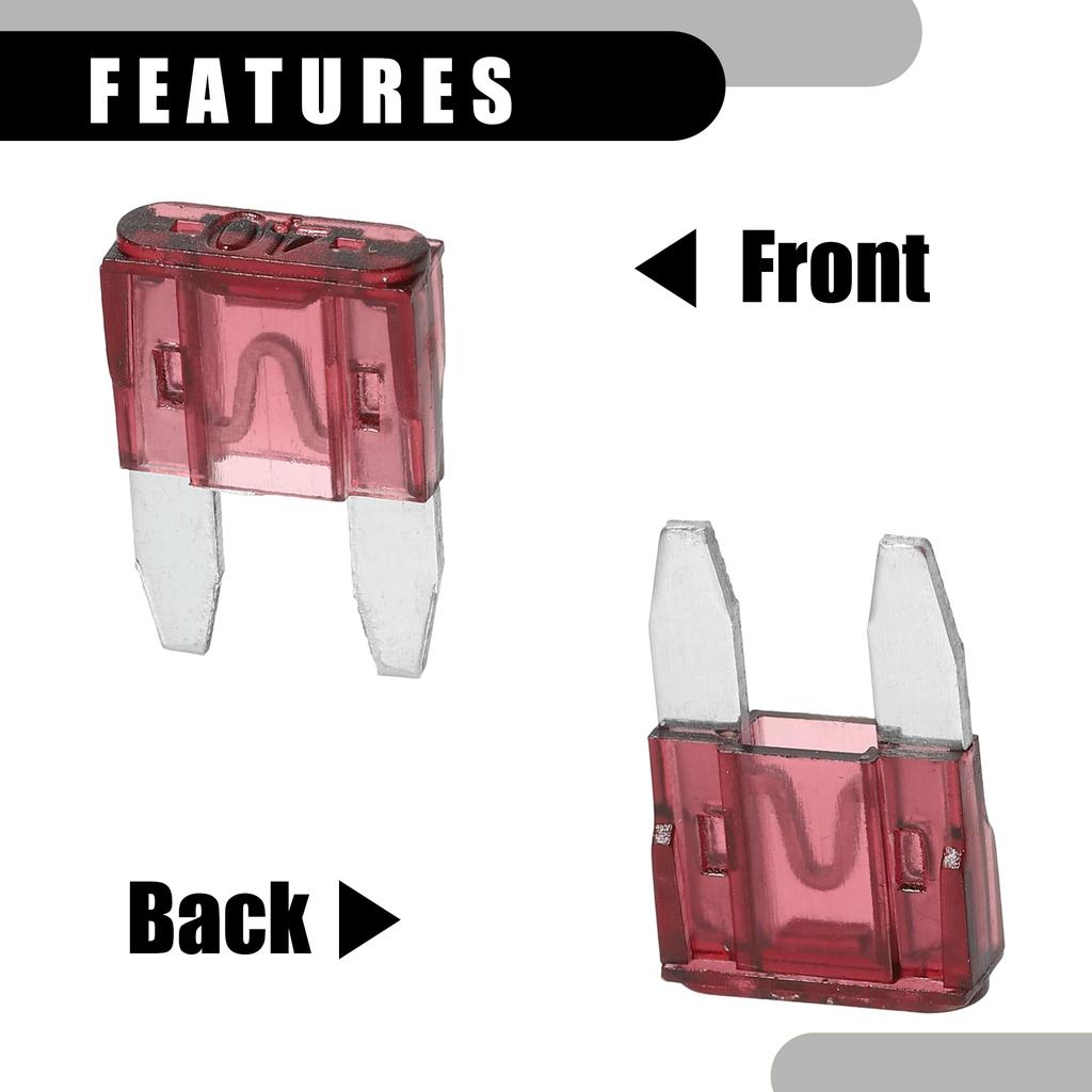 Partuto Set of 5 Mini 40AMP APM/ATM Universal Car Fuse Style Fuse Short